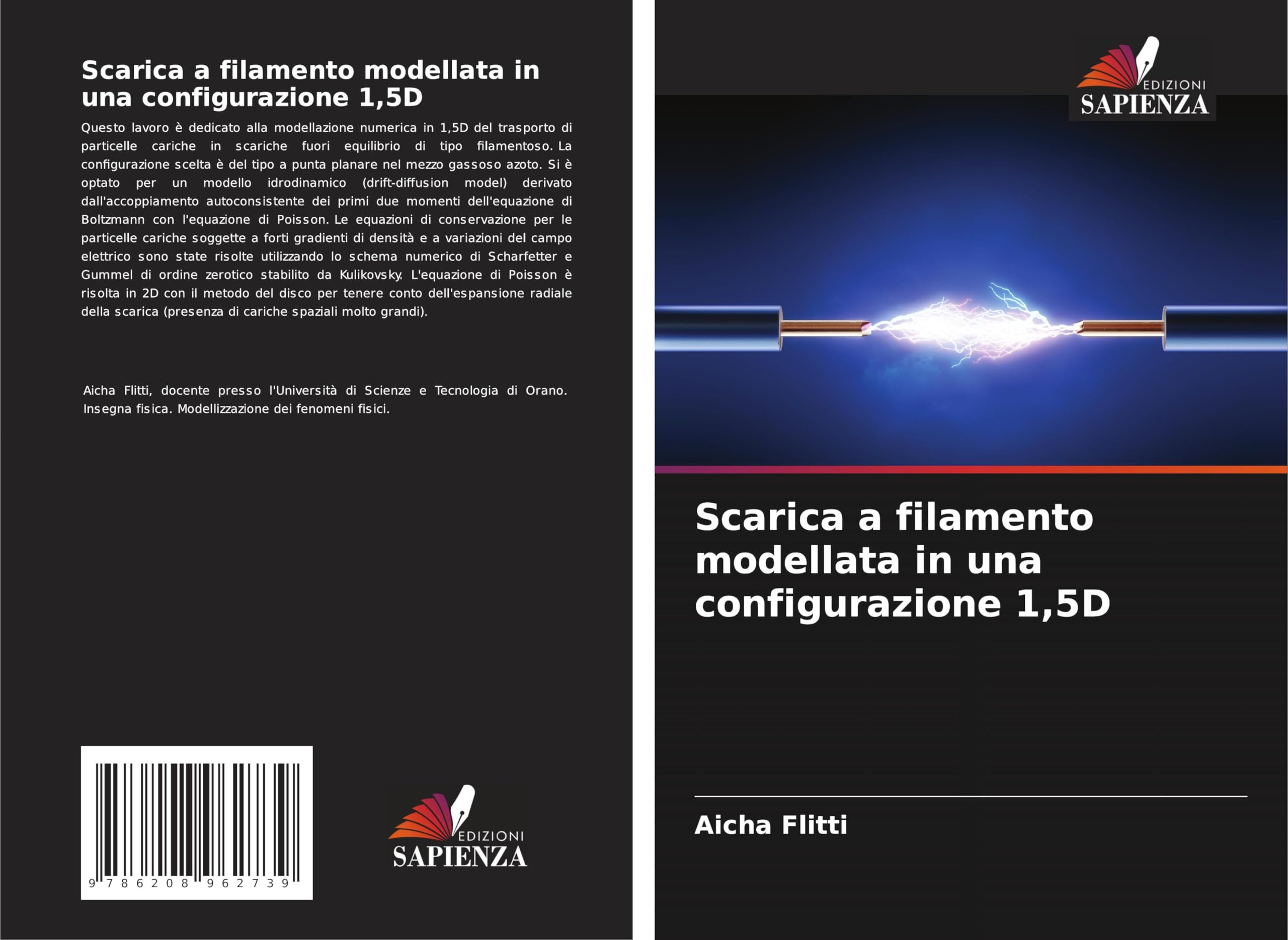 Scarica a filamento modellata in una configurazione 1,5D Law