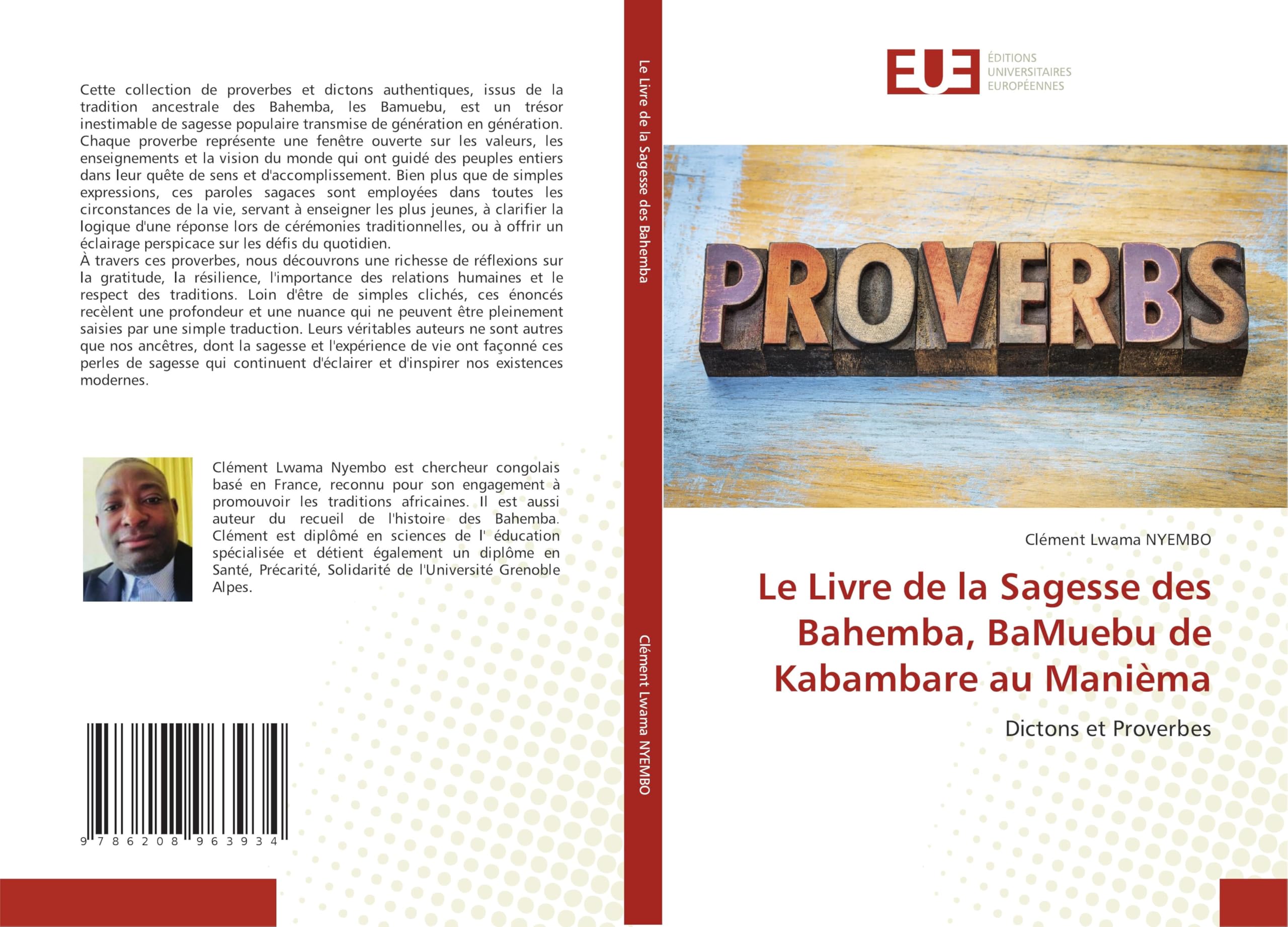 Le Livre de la Sagesse des Bahemba, BaMuebu de Kabambare au Manièma Law