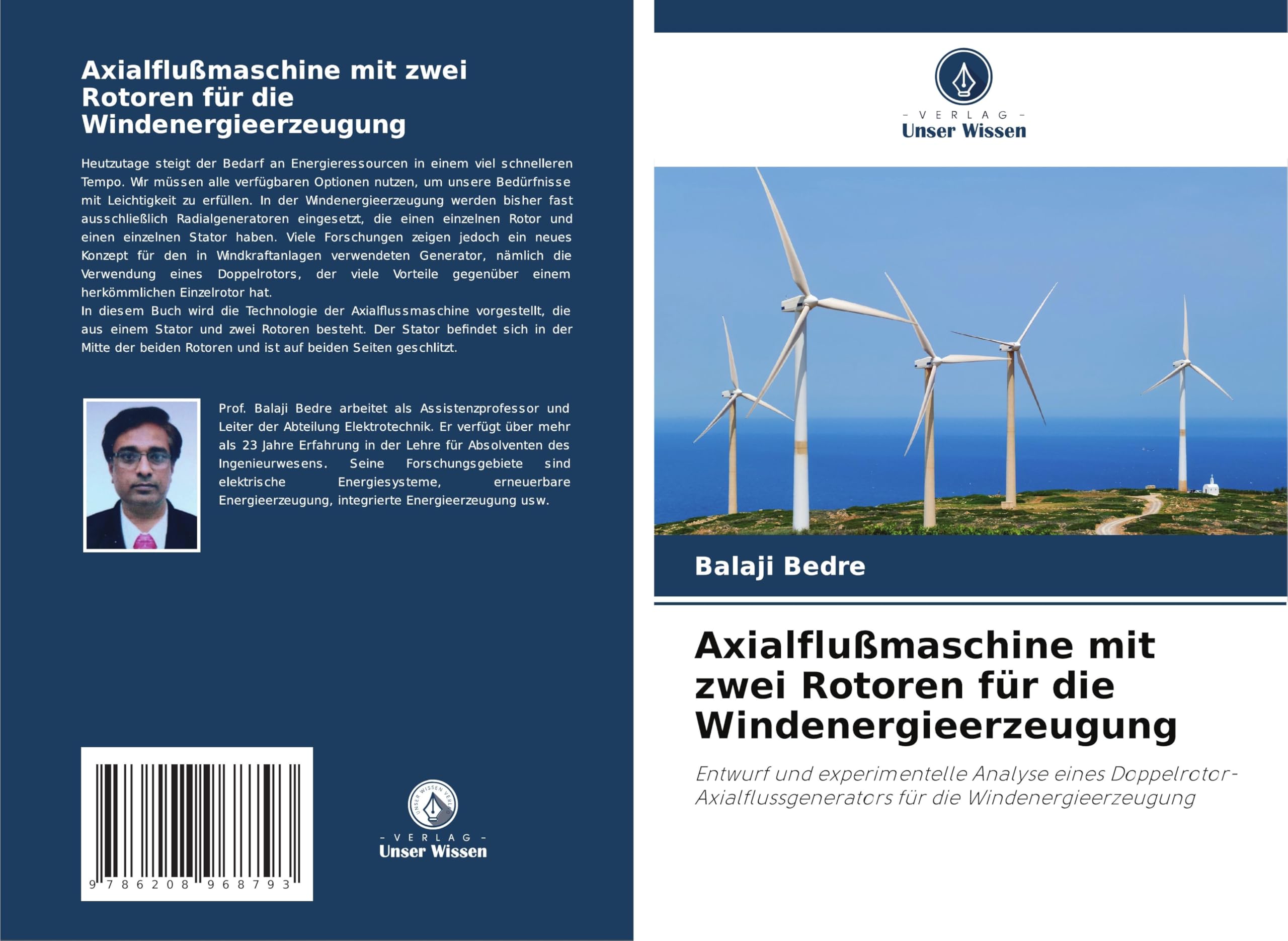 Axialflußmaschine mit zwei Rotoren für die Windenergieerzeugung Law