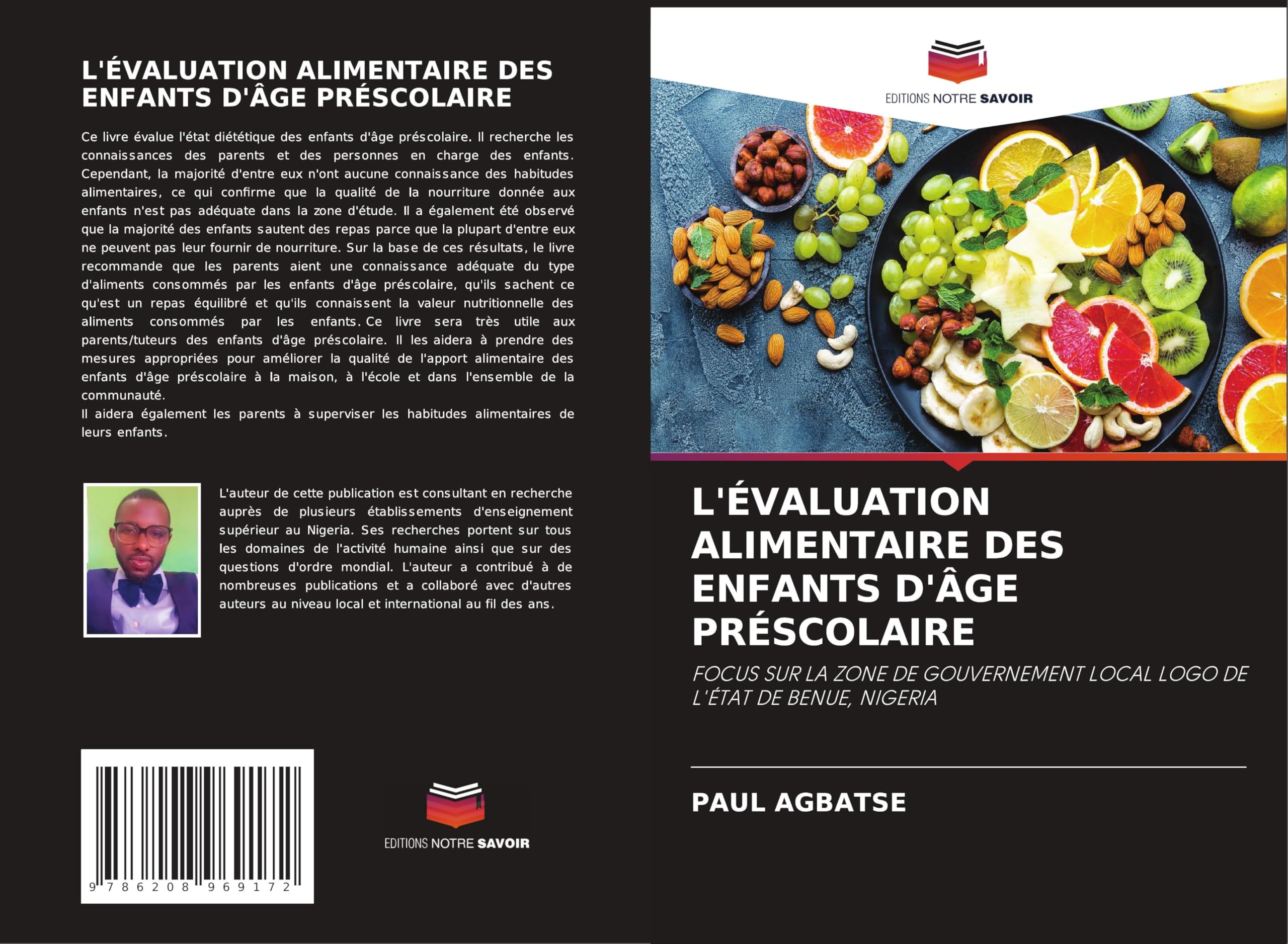 L'ÉVALUATION ALIMENTAIRE DES ENFANTS D'ÂGE PRÉSCOLAIRE Natural Sciences