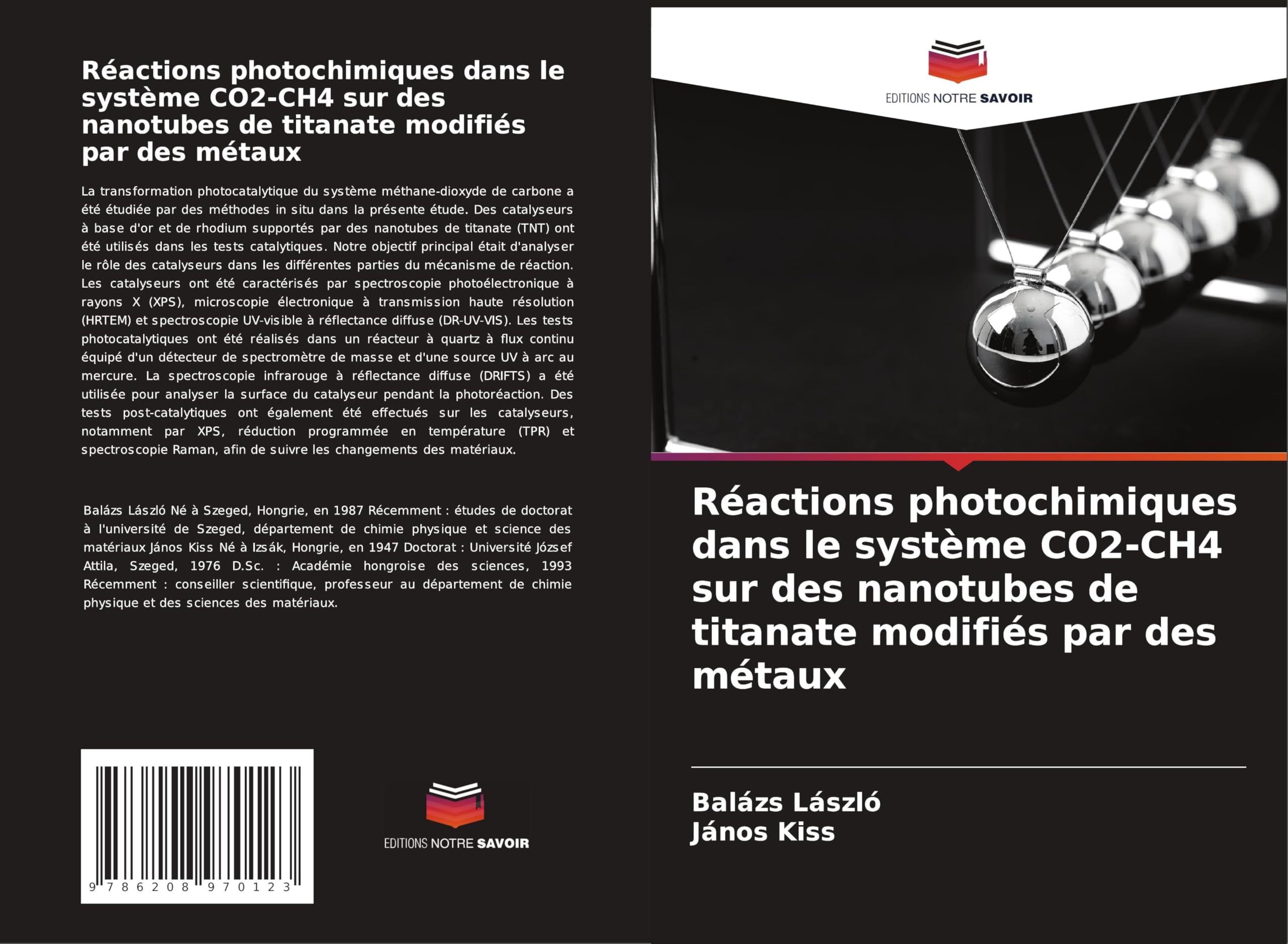 Réactions photochimiques dans le système CO2-CH4 sur des nanotubes de titanate modifiés par des métaux Natural Sciences