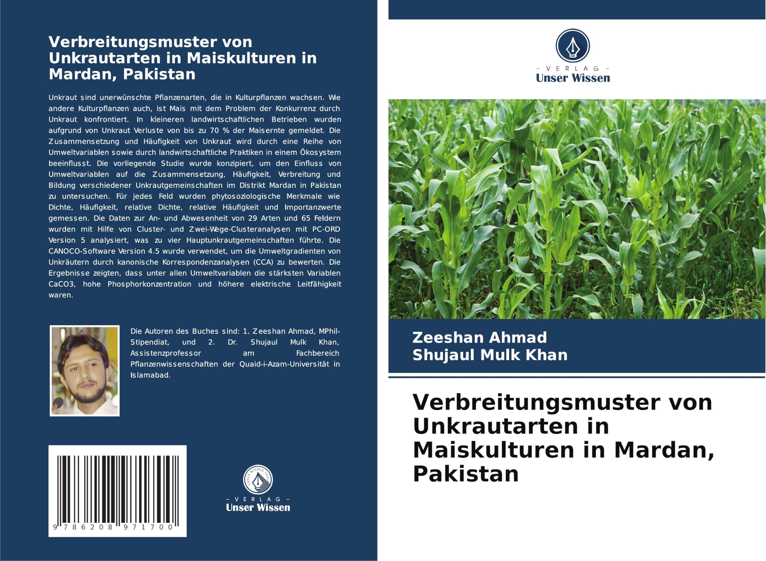 Verbreitungsmuster von Unkrautarten in Maiskulturen in Mardan, Pakistan Natural Sciences