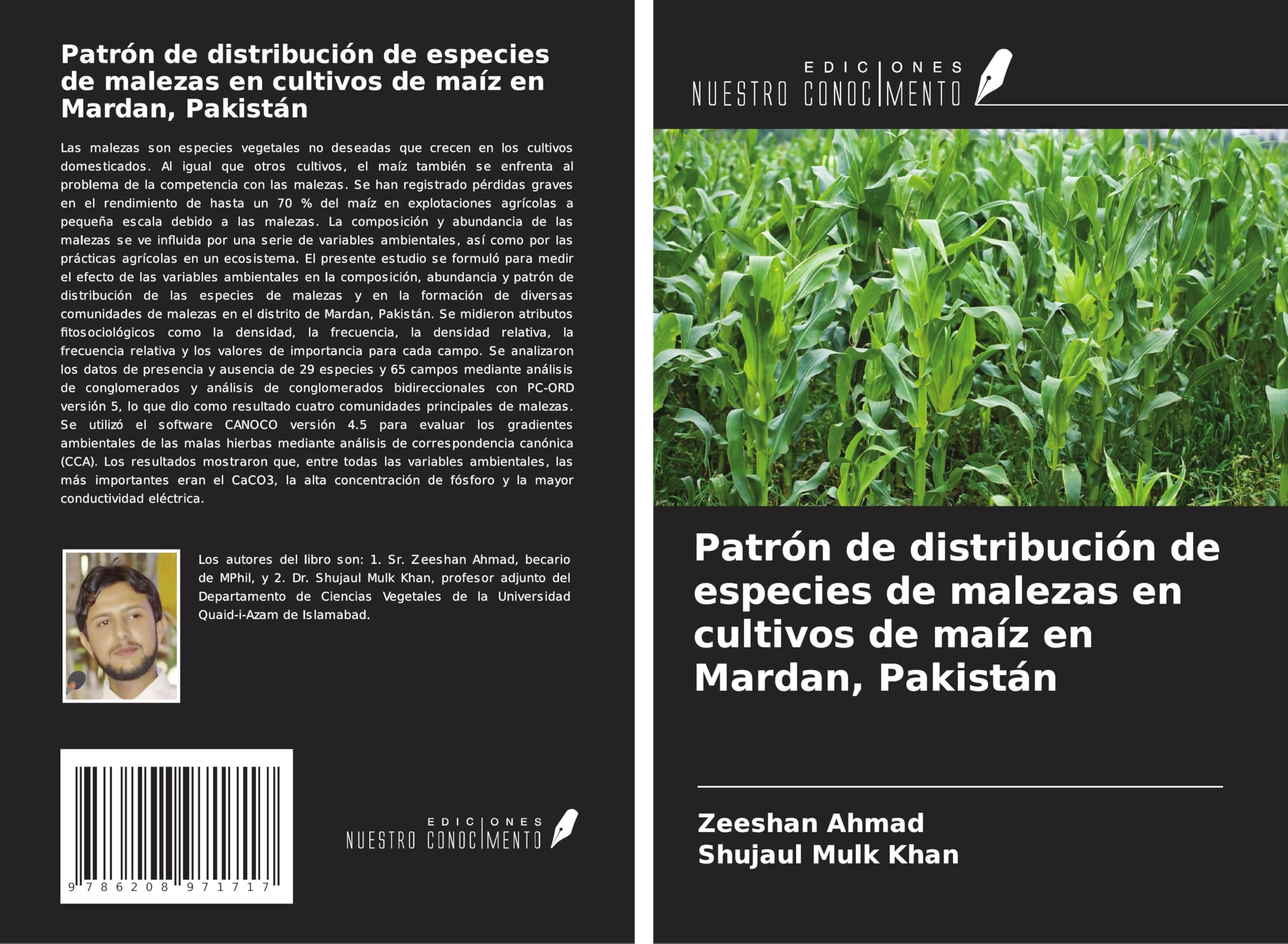 Patrón de distribución de especies de malezas en cultivos de maíz en Mardan, Pakistán Natural Sciences