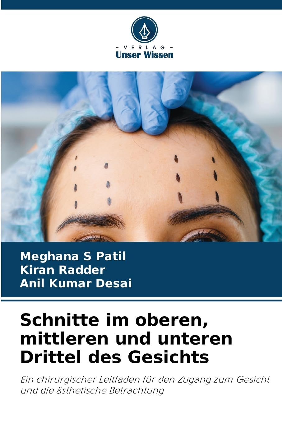 Schnitte im oberen, mittleren und unteren Drittel des Gesichts Medicine