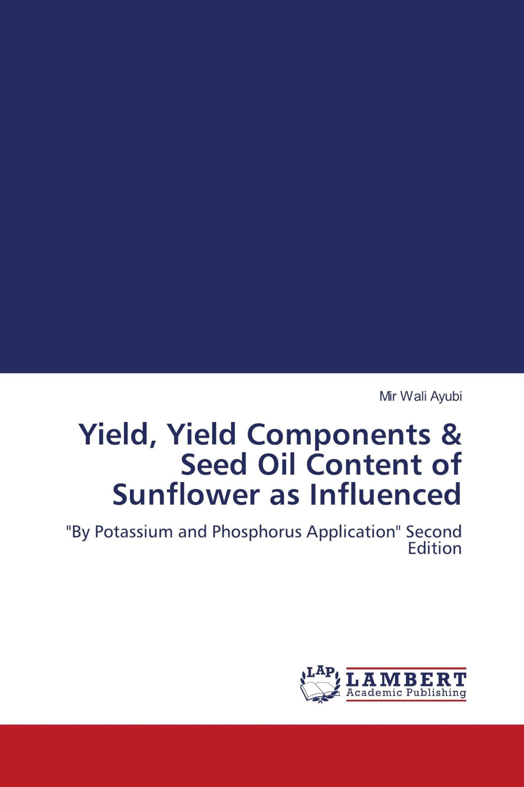 Yield, Yield Components & Seed Oil Content of Sunflower as Influenced Natural Sciences