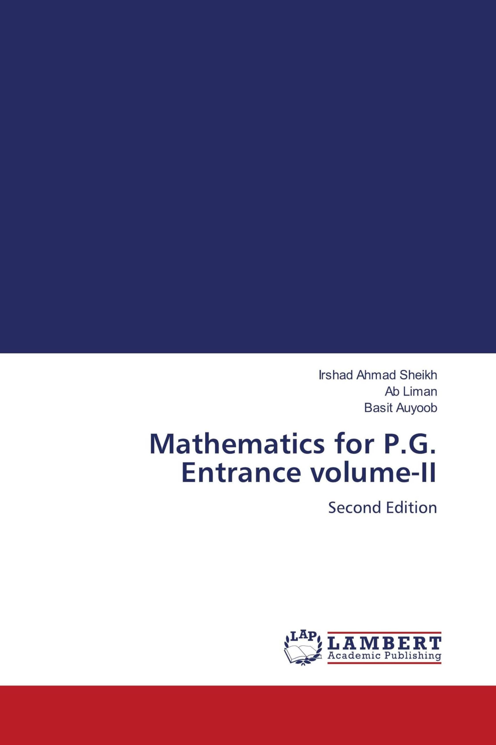 Mathematics for P.G. Entrance volume-II Mathematics