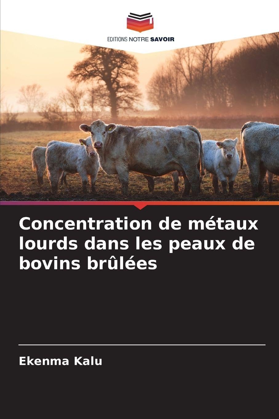 Concentration de métaux lourds dans les peaux de bovins brûlées Medicine