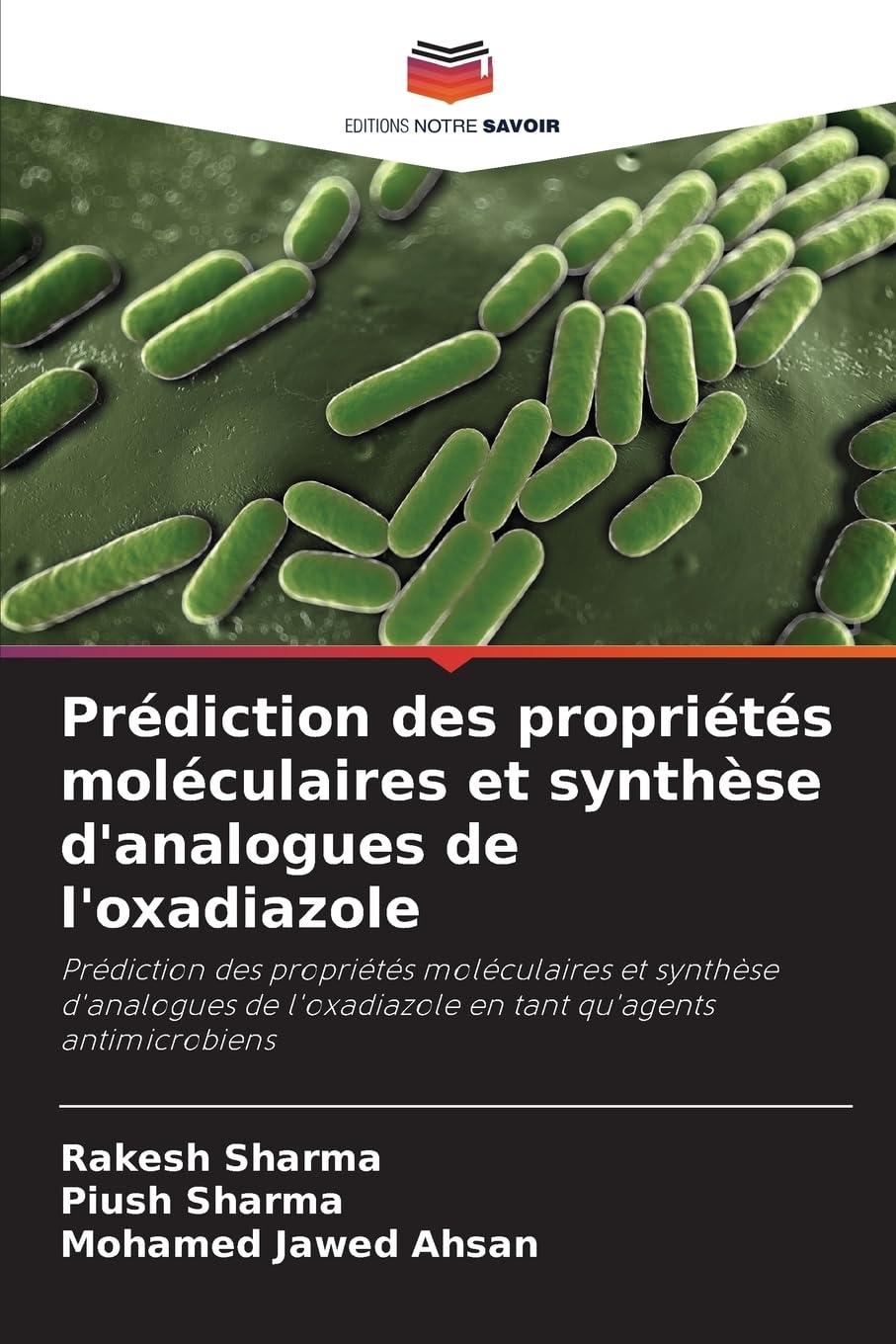 Prédiction des propriétés moléculaires et synthèse d'analogues de l'oxadiazole Medicine