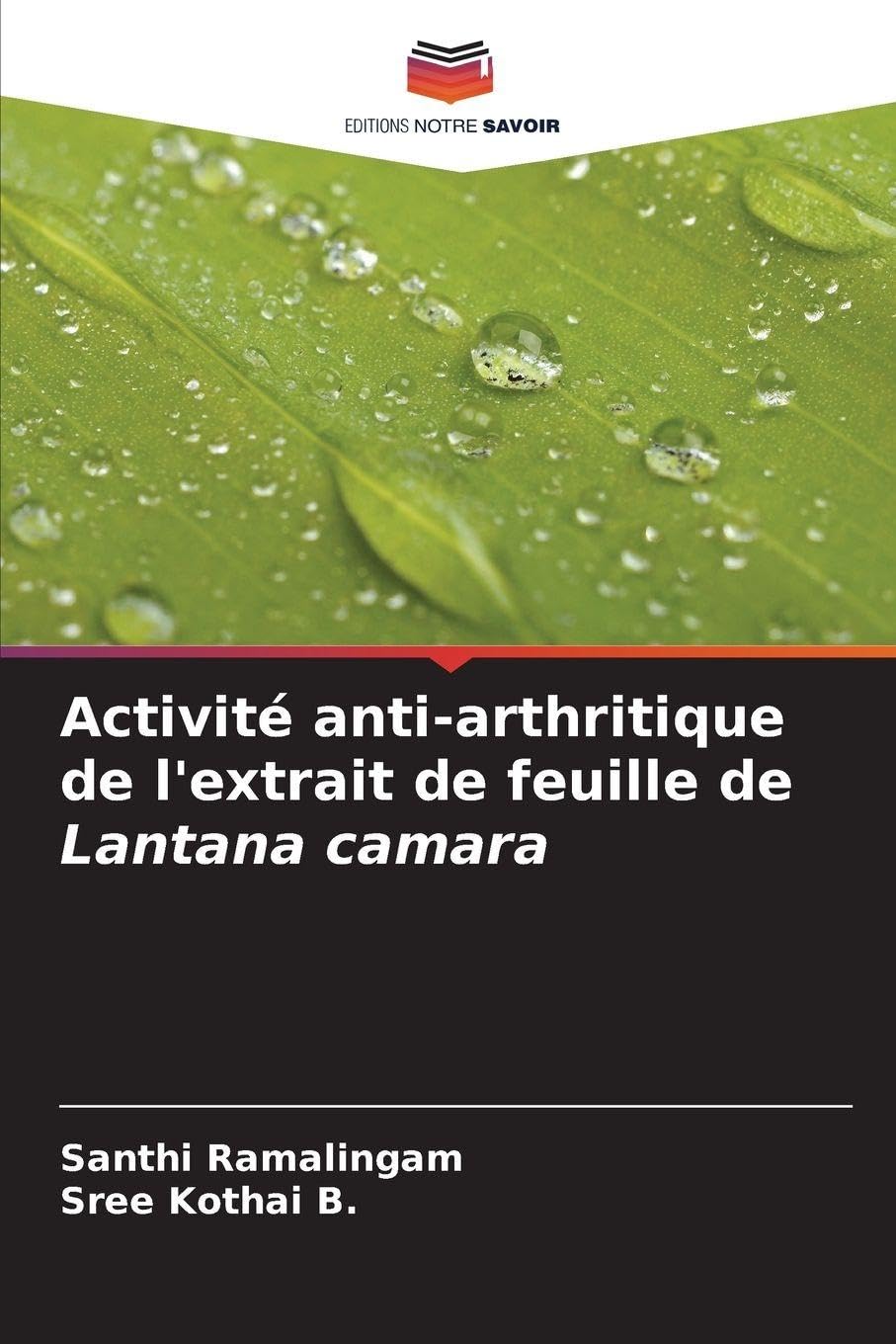 Activité anti-arthritique de l'extrait de feuille de Lantana camara Natural Sciences