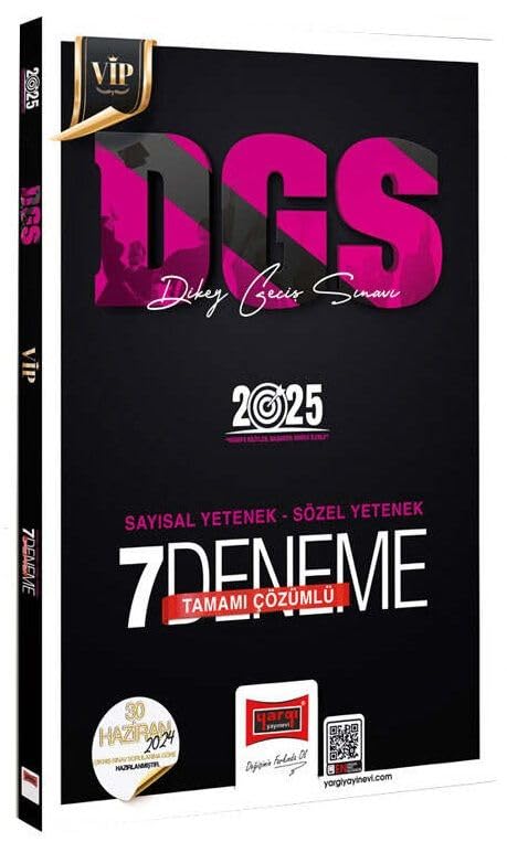 2025 DGS VİP Sayısal-Sözel Yetenek Tamamı Çözümlü 7 Deneme Books