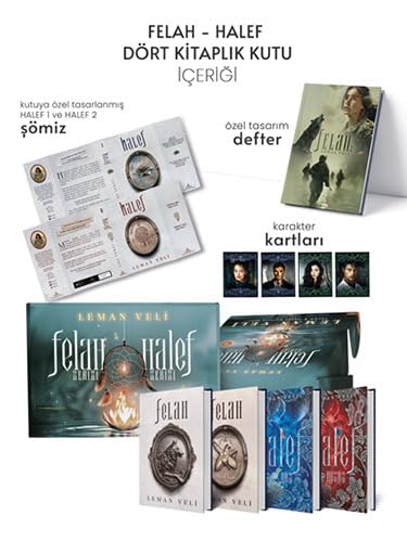 Halef ve Felah 4 Kitaplık Hediyeli Özel Kutu (Ciltli) Historical Fiction