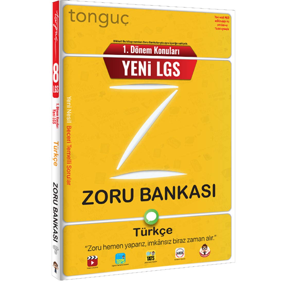 Tonguç Yayınları 8. Sınıf 1. Dönem Konuları LGS Türkçe Zoru Bankası Tonguç Books