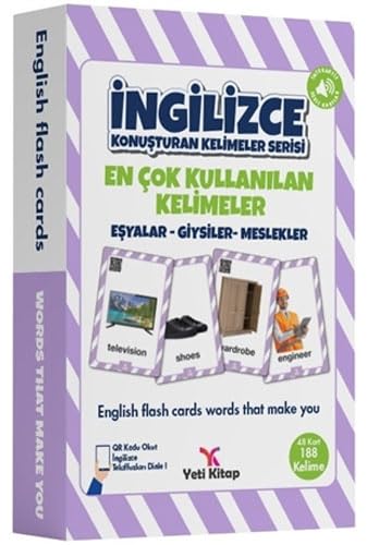 İngilizce Konuşturan Kelimeler Serisi - Eşyalar-Giysiler-Meslekler - En Çok Kullanılan Kelimeler: English Flash Cards - Words That Make You Fairy Tales & Legends