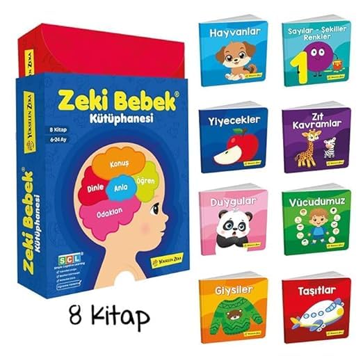 6-24 Ay Zeki Bebek Kütüphanesi 8'li Set Books