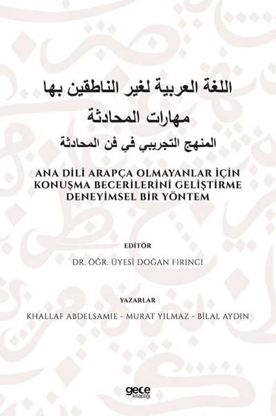 Ana Dili Arapça Olmayanlar İçin Konuşma Becerilerini Geliştirme Deneyimsel Bir Yöntem Books