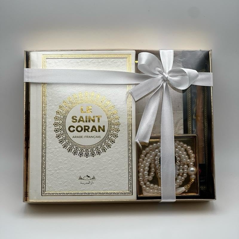 Coffret coran Français arabe | Tapis de priére | Tasbih + compteur. book