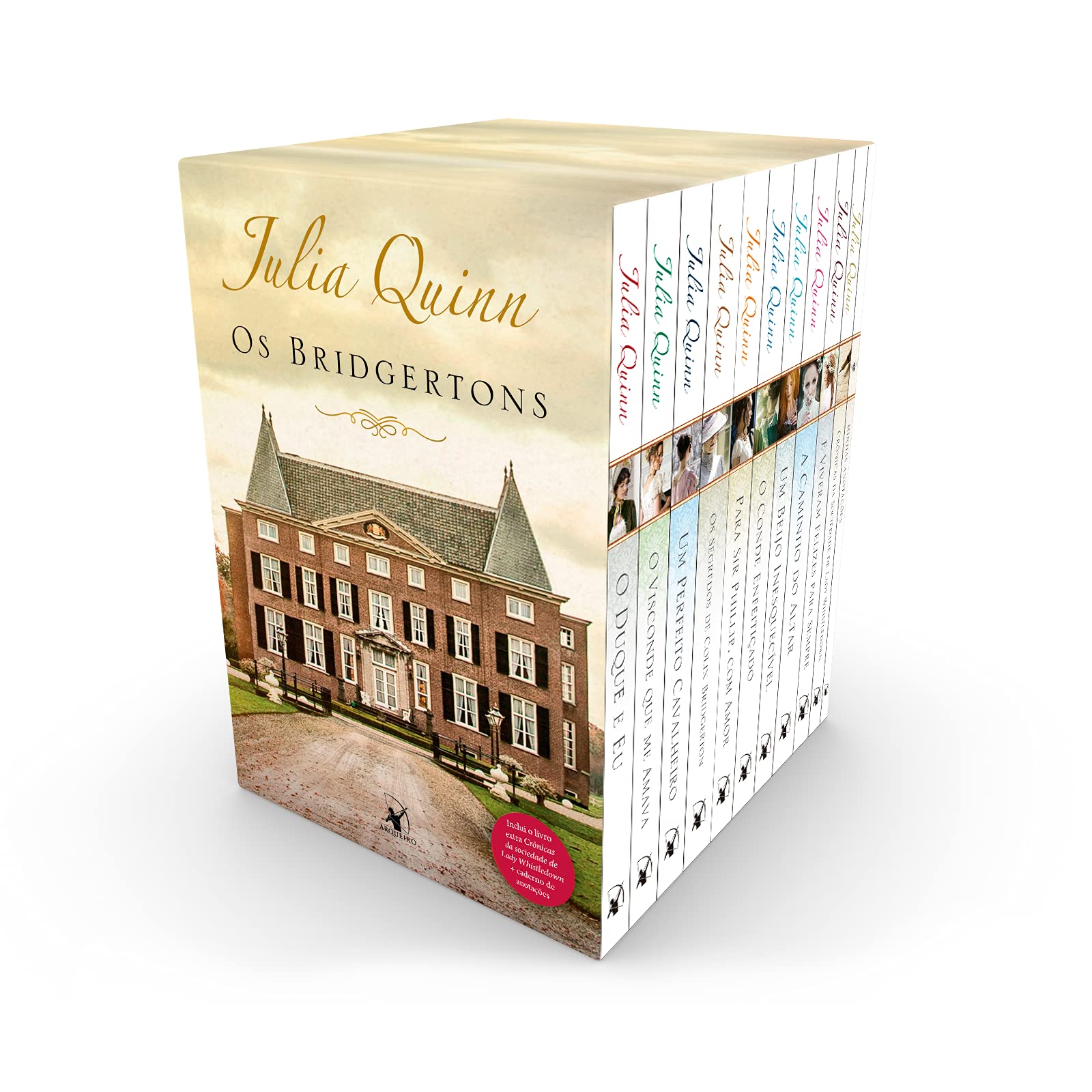 Box Os Bridgertons. 9 titulos da serie - livro extra de cronicas - caderno de anotacoes (Em Portugues do Brasil) book