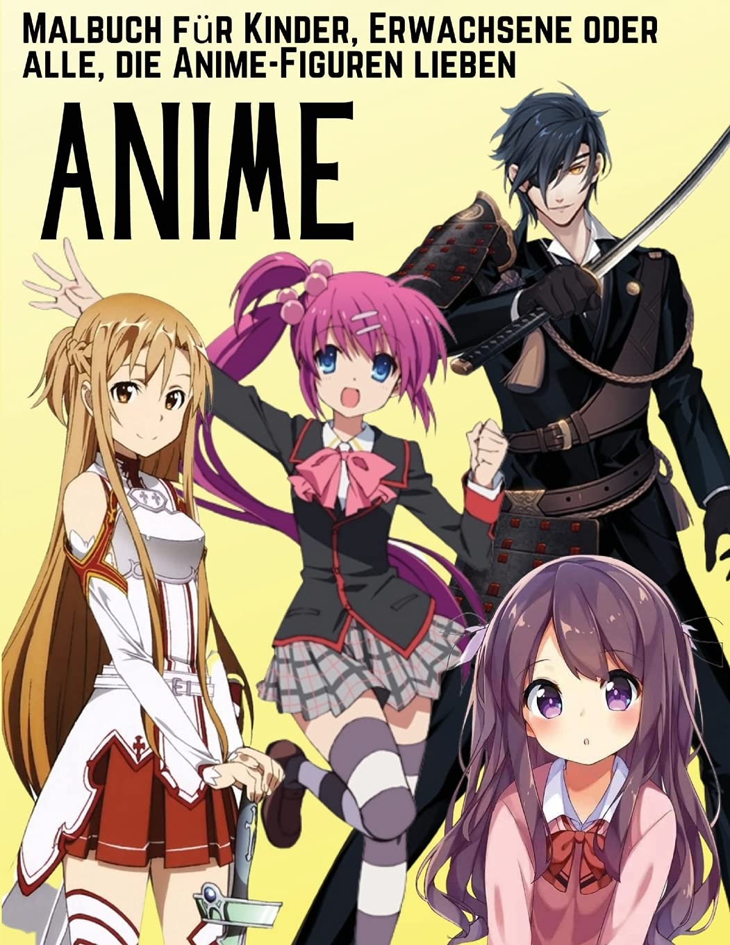 ANIME - Malbuch für Kinder, Erwachsene oder alle, die Anime-Figuren lieben Books