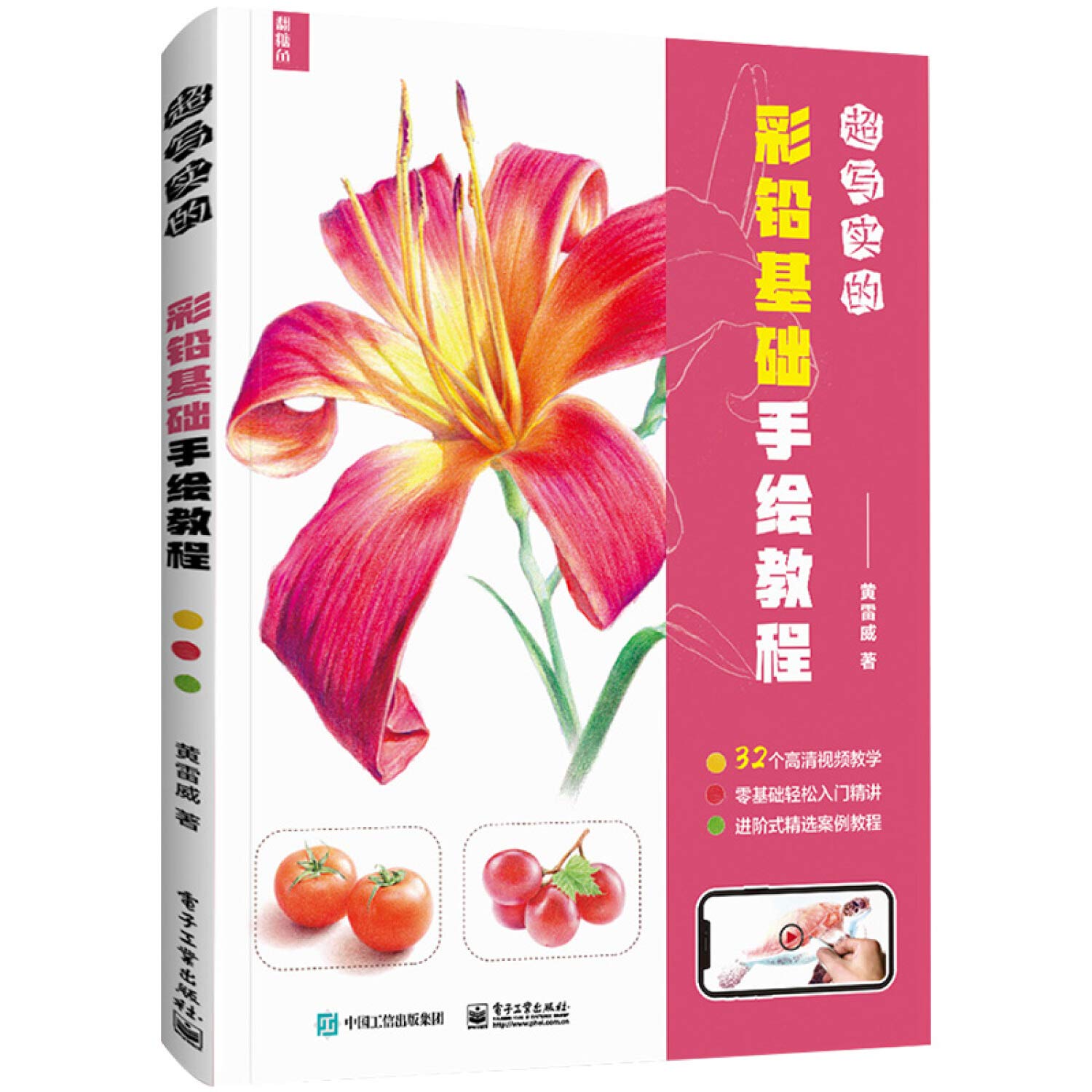 正版超写实的彩铅基础手绘教程色铅笔手绘入门书彩铅画教程书籍水果蔬菜植物花卉萌宠动物绘制步骤详解技法零 Books