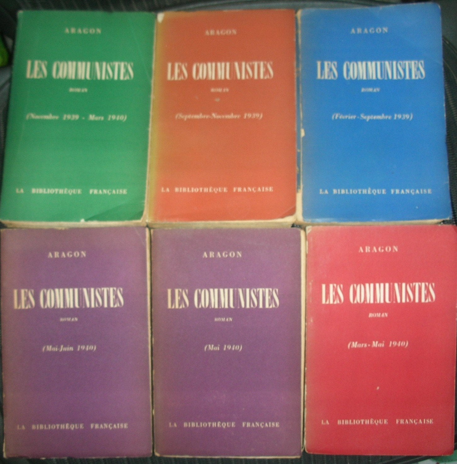 Les communistes. Roman. Aragon. 6tomes book