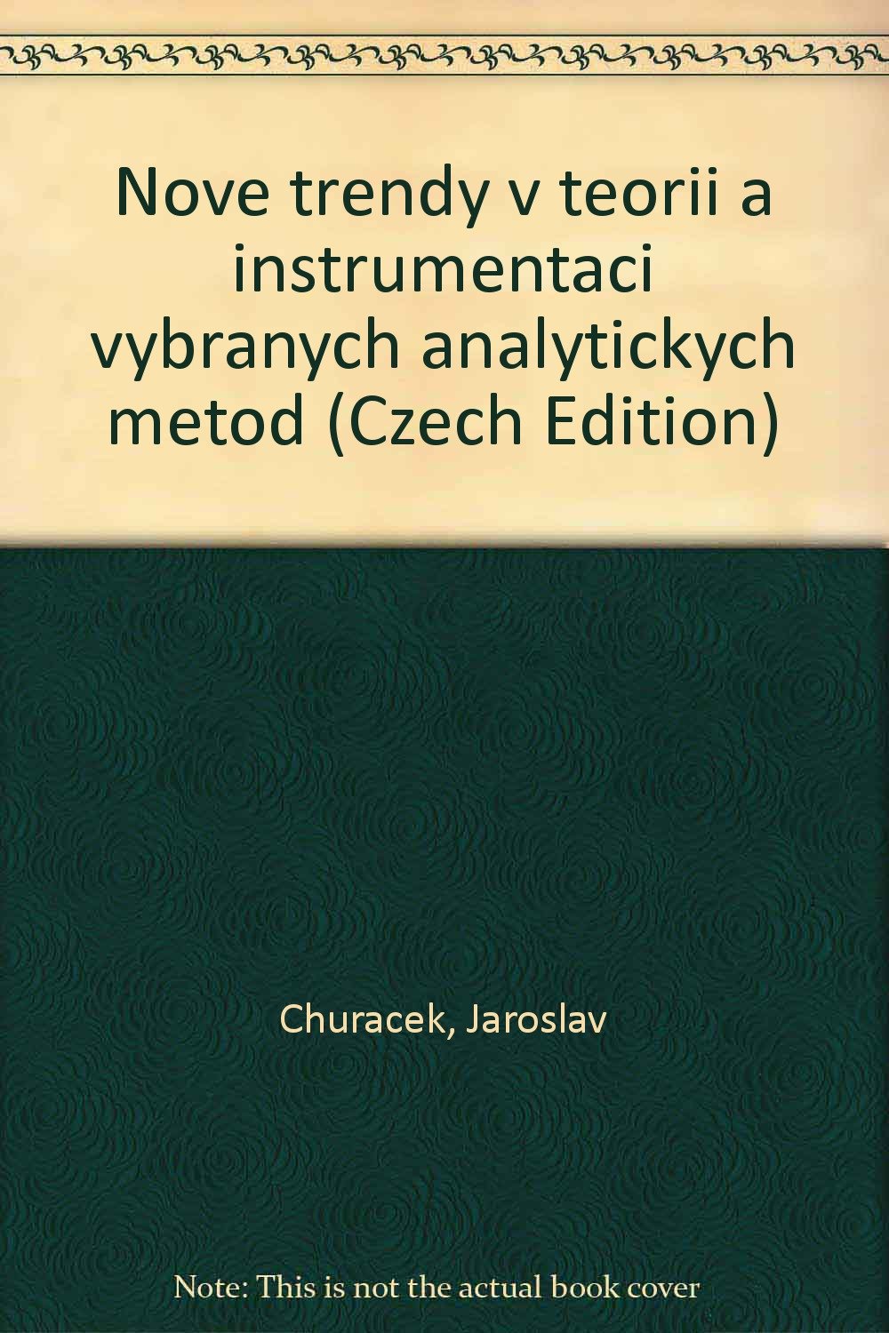 Nove trendy v teorii a instrumentaci vybranych ana Books