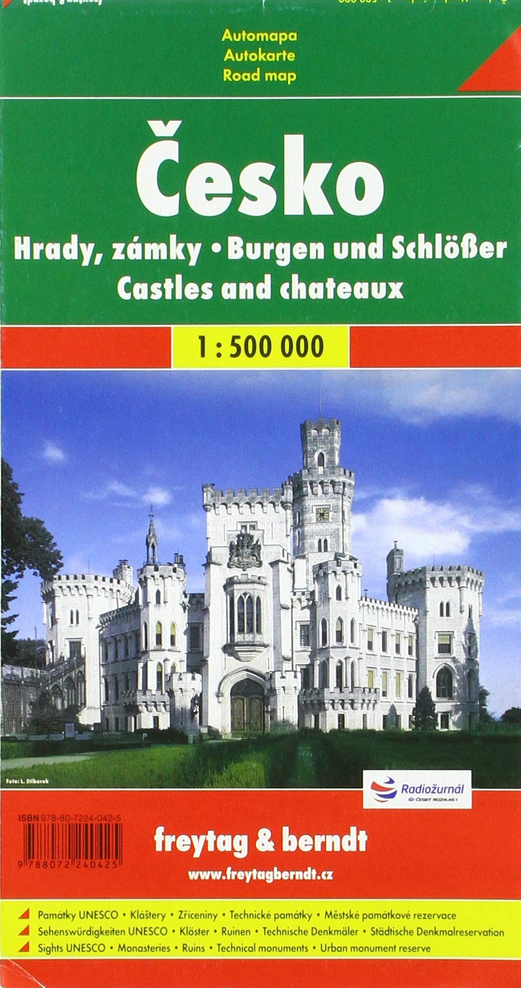 Tschechien - Burgen (Autokarte 1:500.000, Softcover) book