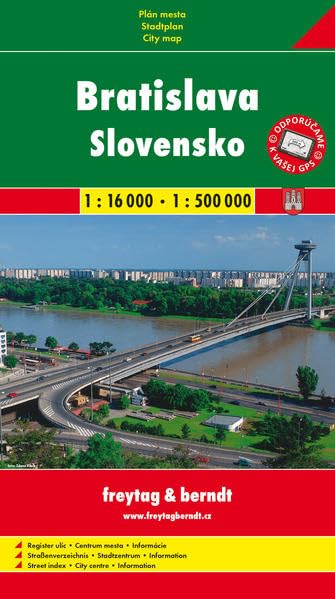 Bratislava + Slovensko / Pressburg + Slowakei (Stadtplan 1:16.000 + Autokarte 1:500.000) Leisure, Home & Garden