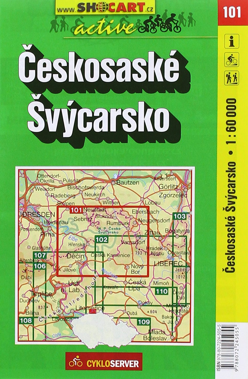 Českosaské Švýcarsko / Sächsisch-Böhmische Schweiz (Radkarte 1:60.000) Leisure, Home & Garden
