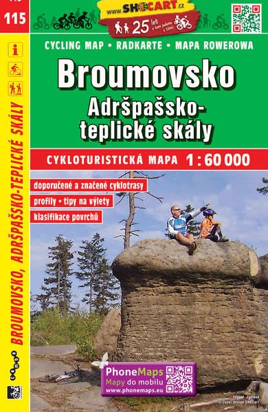 Broumovsko, Adršpašsko-teplické skály / Braunau, Adersbacher Felsenstadt (Radkarte 1:60.000) (SHOCart Radkarte 1:60.000 Tschechien, Band 115) Leisure, Home & Garden