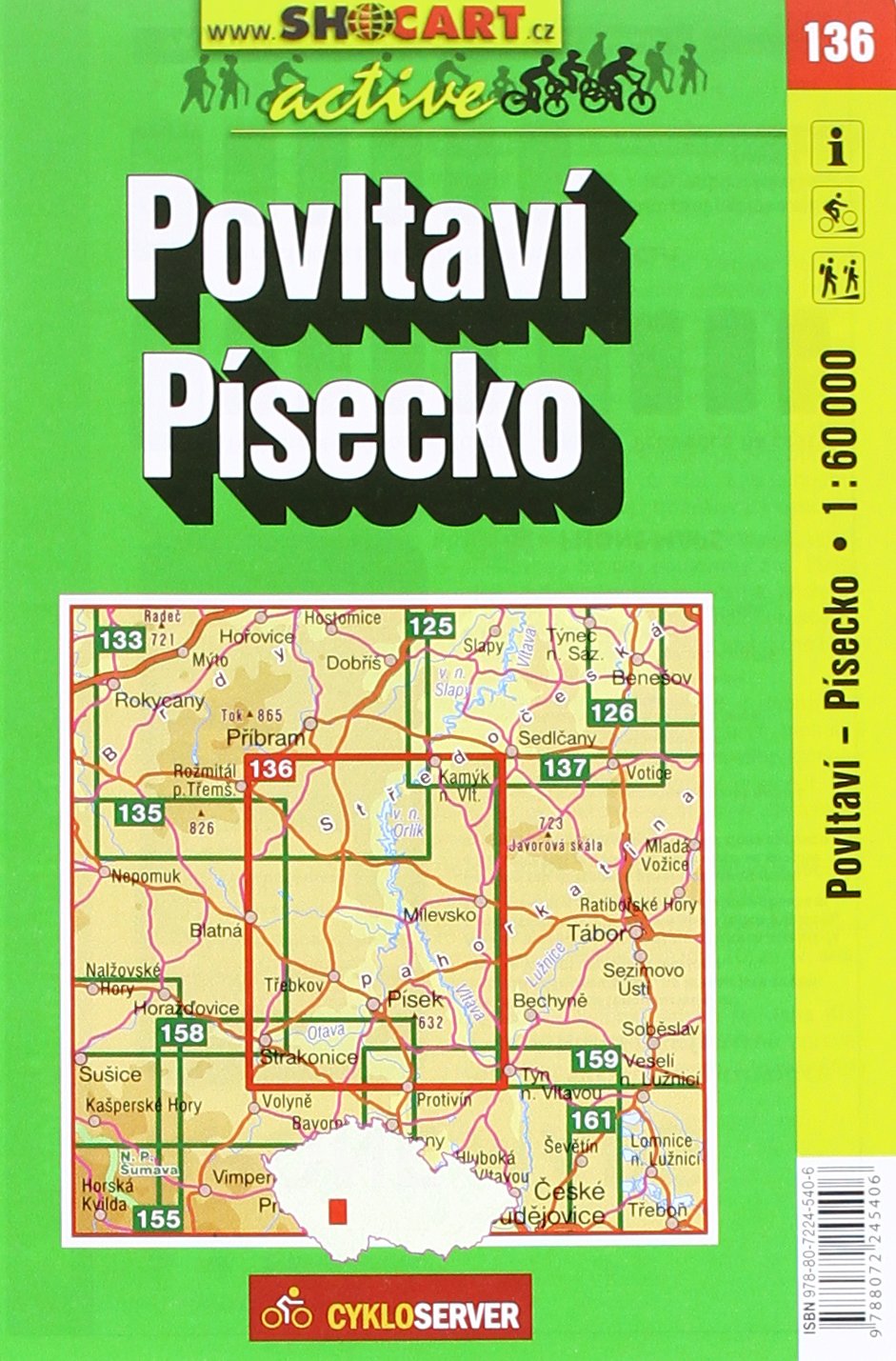 Povltaví, Písecko / Moldauland, Pisek (Radkarte 1:60.000) book