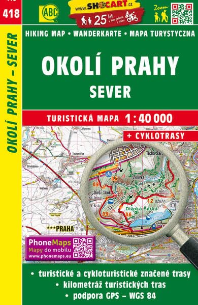 Okolí Prahy - sever / Umgebung Prag - Nord (Wander - Radkarte 1:40.000) book