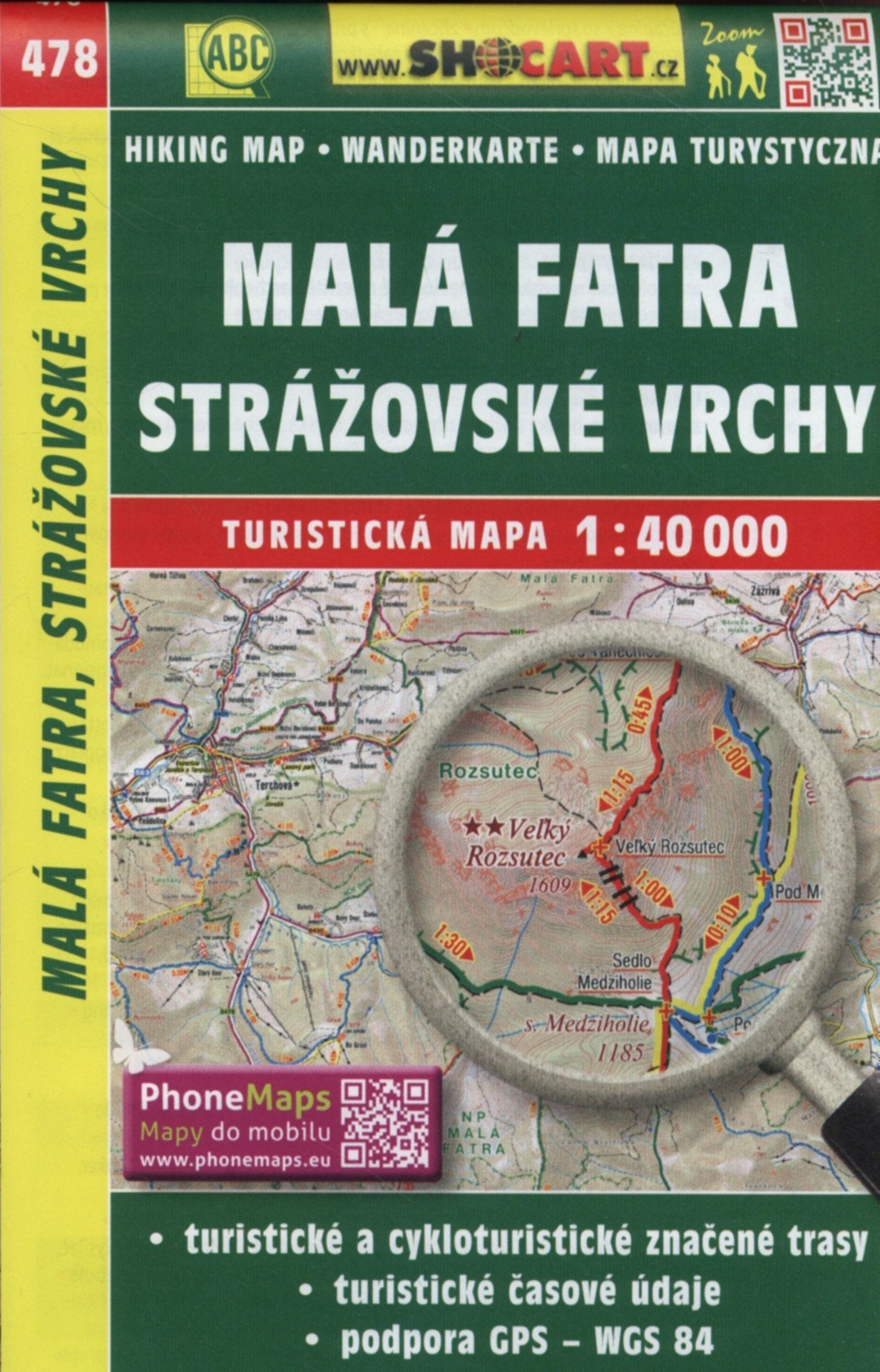 Malá Fatra, Strážovské vrchy / Kleine Fatra, Strážovské vrchy (Wander - Radkarte 1:40.000) Natural Sciences