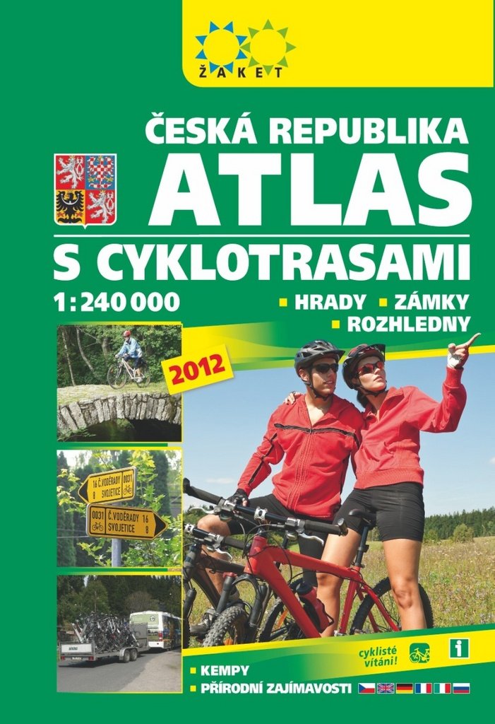 Česká republika Atlas s cyklotrasami: 1:240 000 Hrady, zámky, rozhledny Books