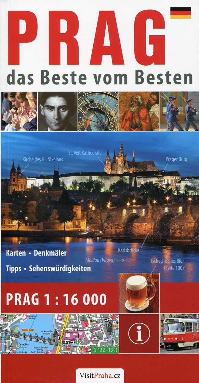 Prag das Beste vom Besten Taschenstadtführer mit 1:16.000 Strassenatlas MCU Books