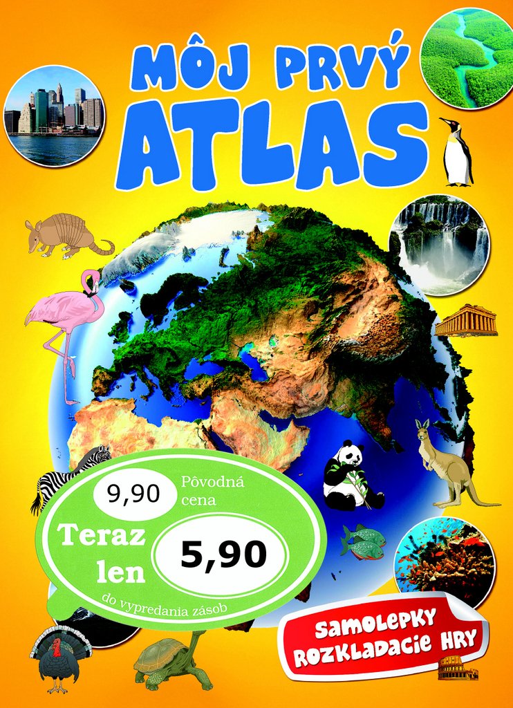 Môj prvý atlas: Samolepky, rozkladacie hry book