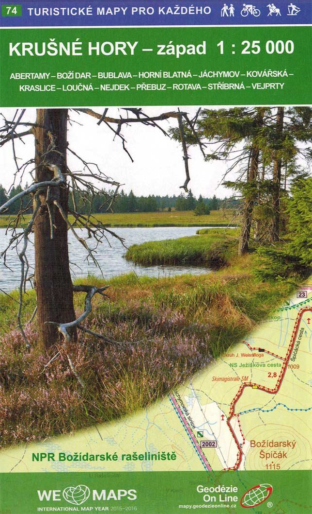 Wanderkarte Westerzgebirge / Krušné hory - západ Maps & Plans