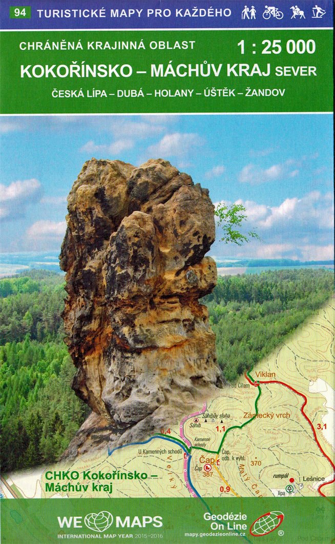 Wanderkarte Daubaer Schweiz - Nord / Kokořínsko-Máchův kraj sever Maps & Plans