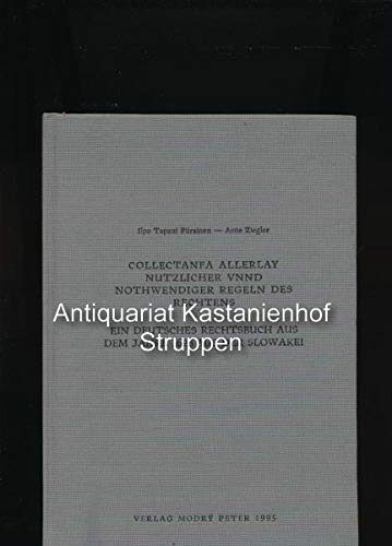 Collectanea Allerlay nutzlicher unnd nothwendiger Regeln des Rechtens. Books