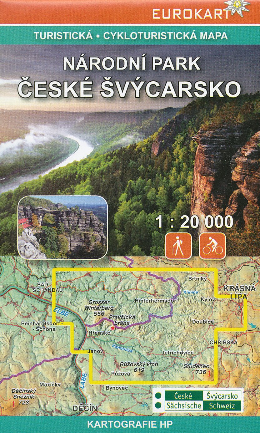 Böhmisch Sächsische Schweiz NP 1:20.000 Wanderkarte EK Maps & Plans