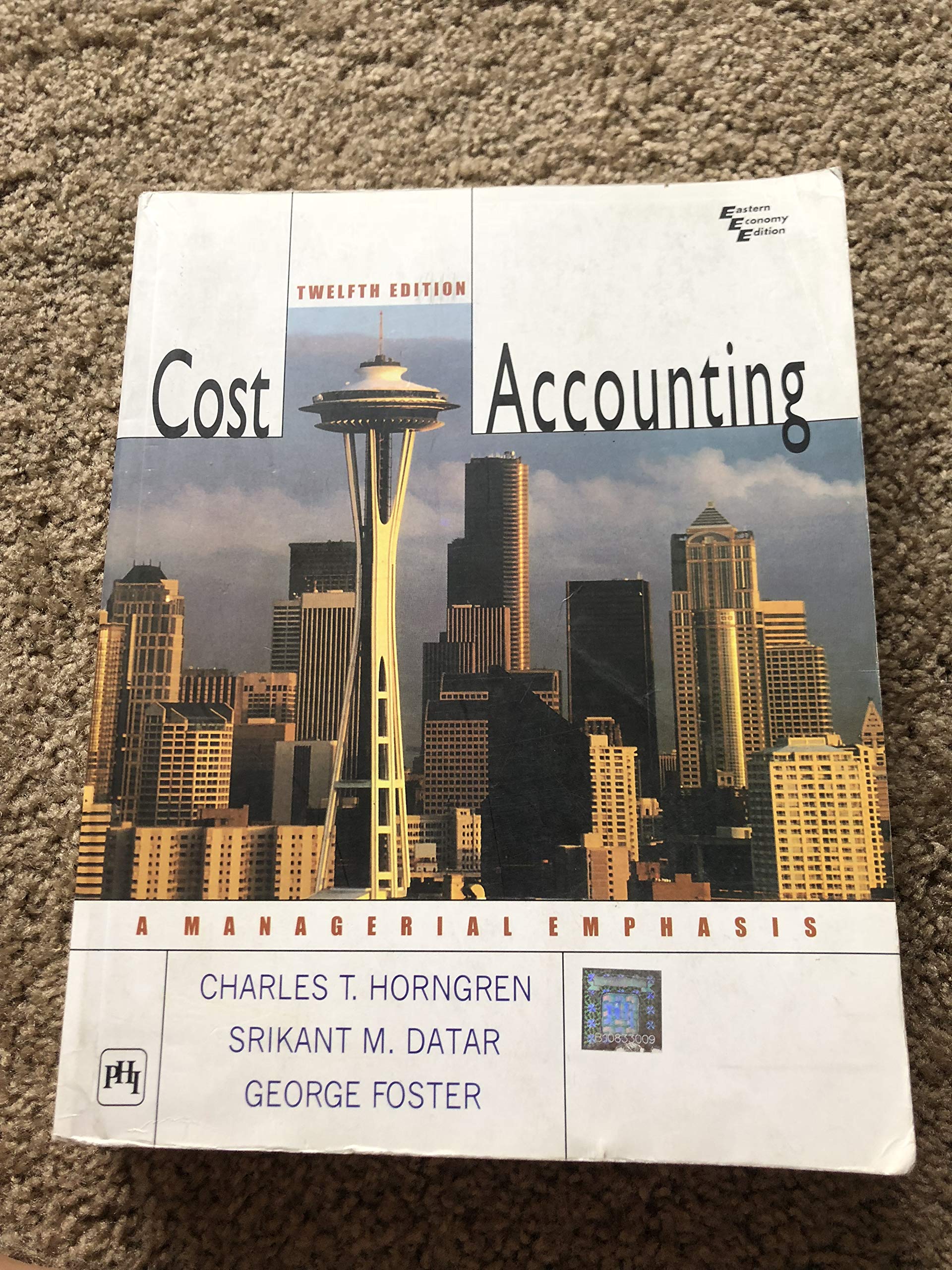 Cost Accounting: A Managerial Emphasis Books