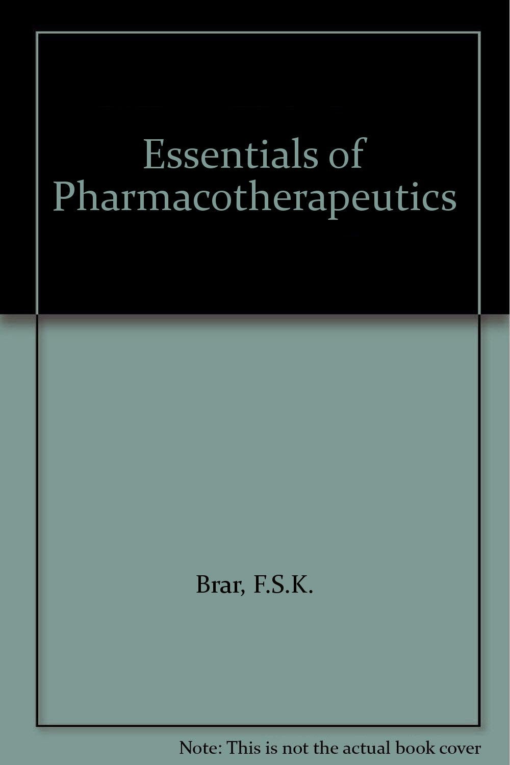 Essentials of Pharmacotherapeutics Medicine