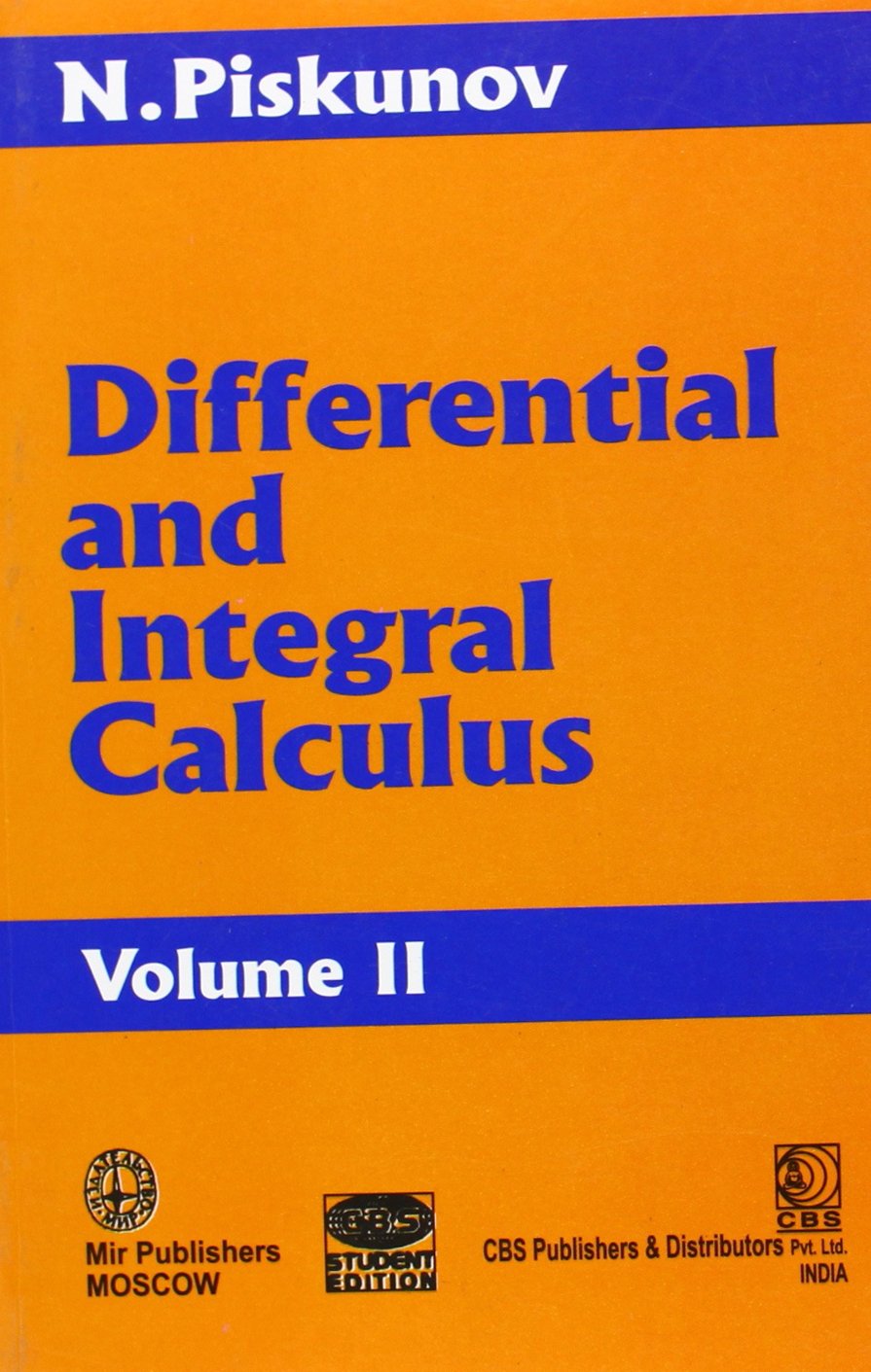 Differential And Integral Calculus Vol 2 (Pb 1996) Mathematics