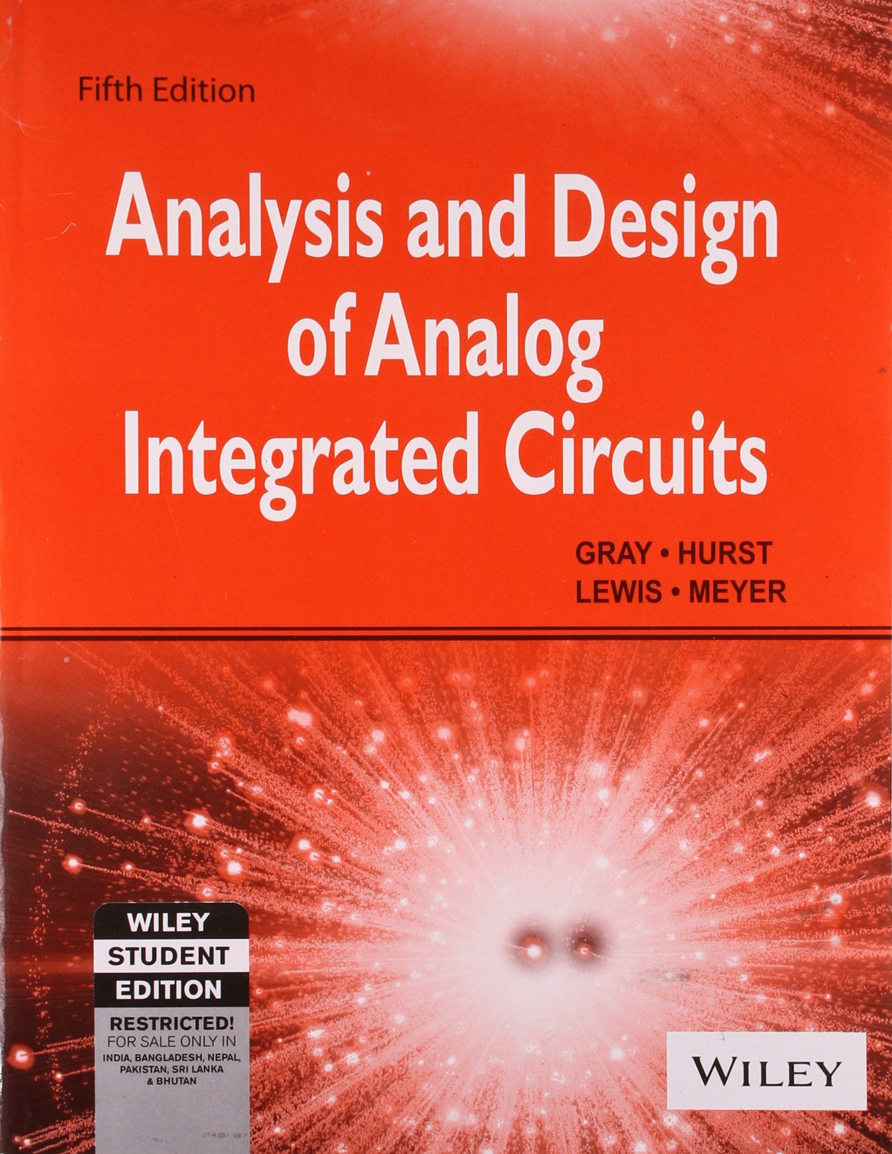 Analysis And Design Of Analog Integrated Circuits, 5Th Ed, Isv Books