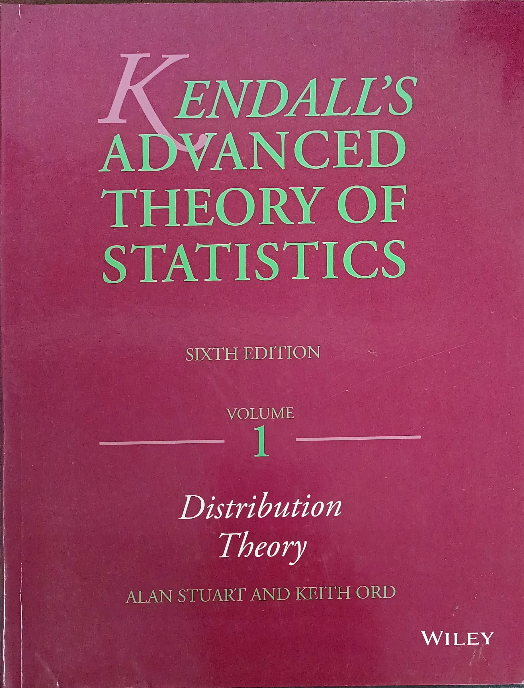 Kendalls Advanced Theory Of Statistics 6Ed Vol 1(Pb 2015) Books