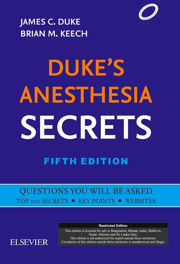 Duke's Anesthesia Secrets,5e Medicine