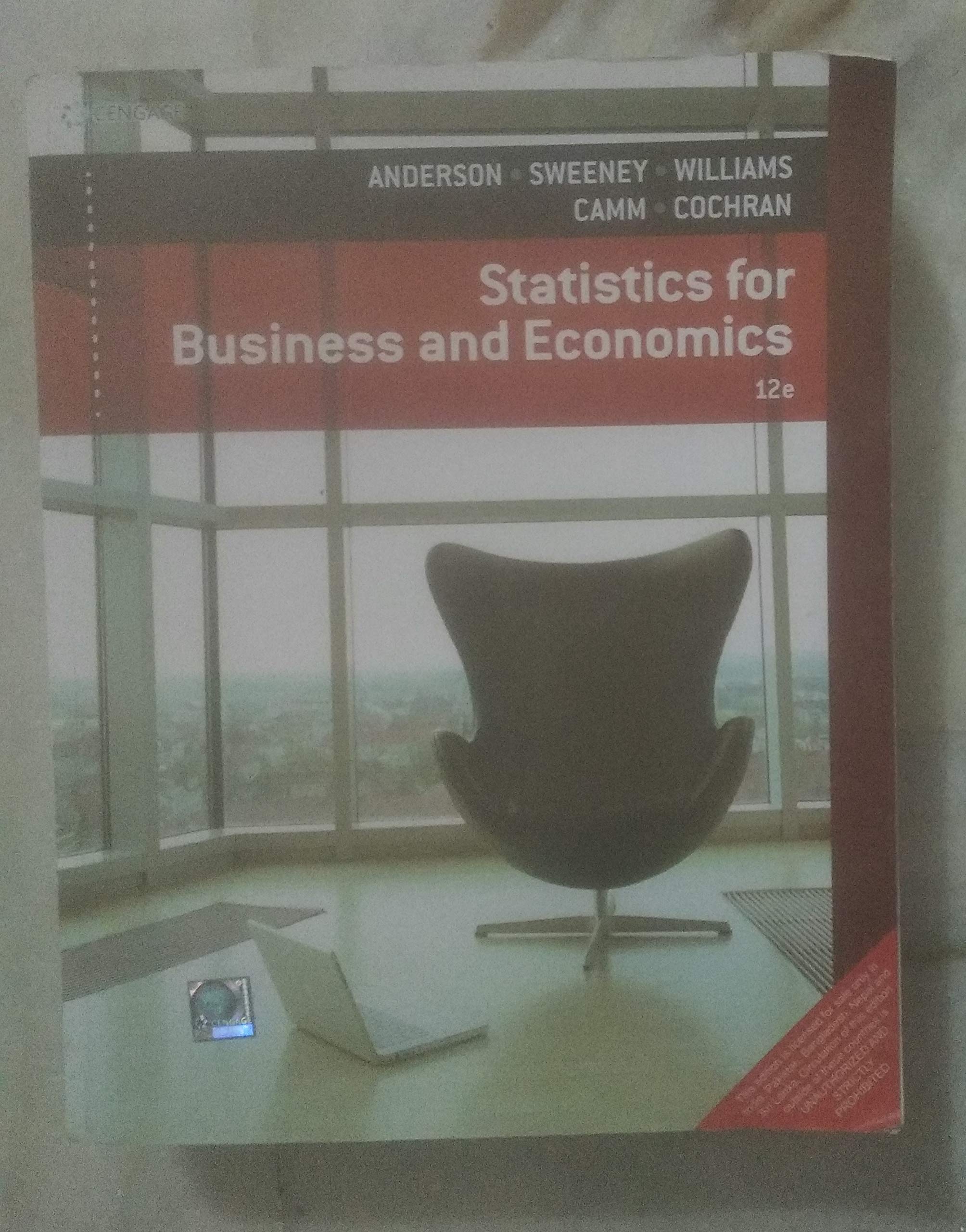 Statistics For Business And Economics, 12 Ed book