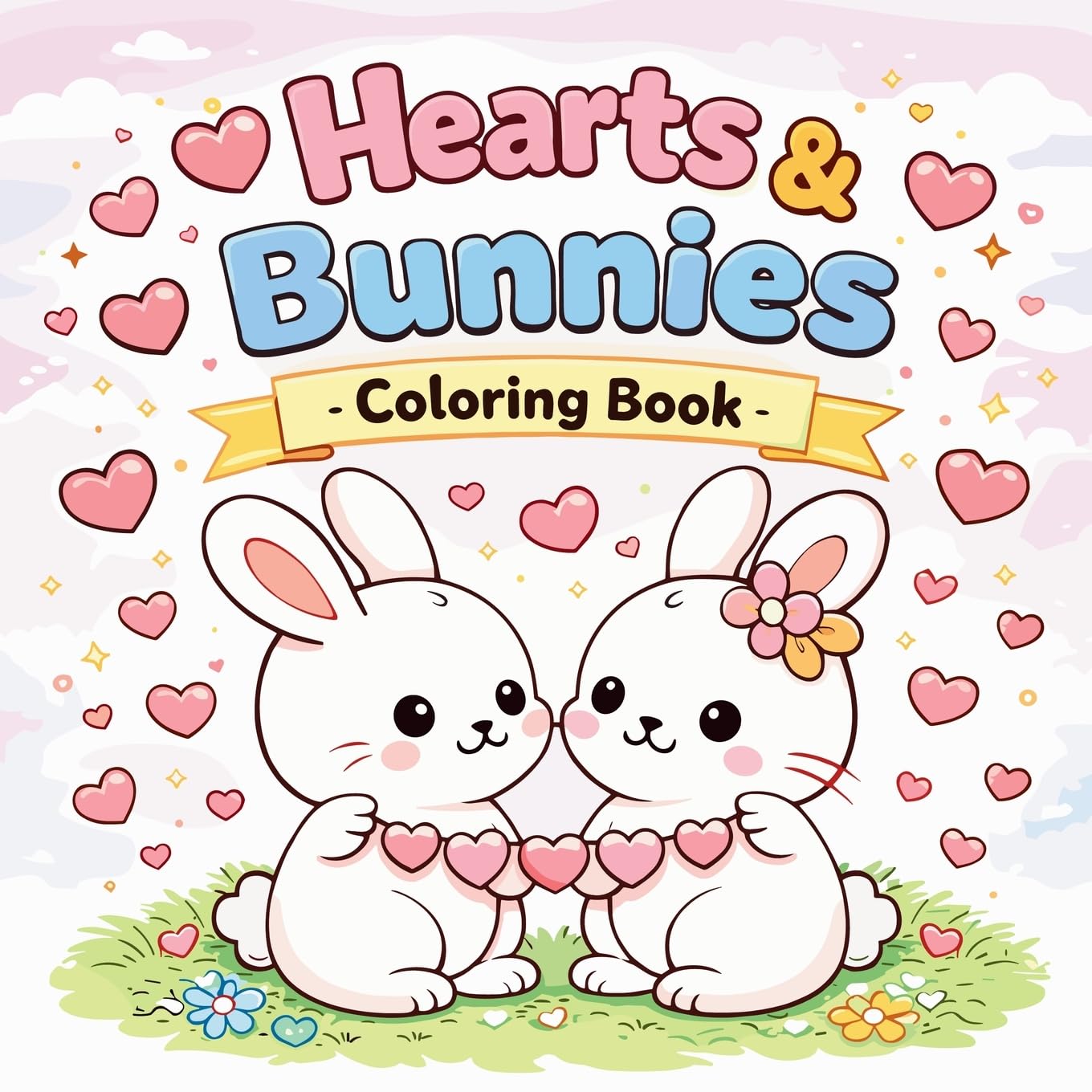 Hearts and Bunnies - Coloring Book Non-fiction