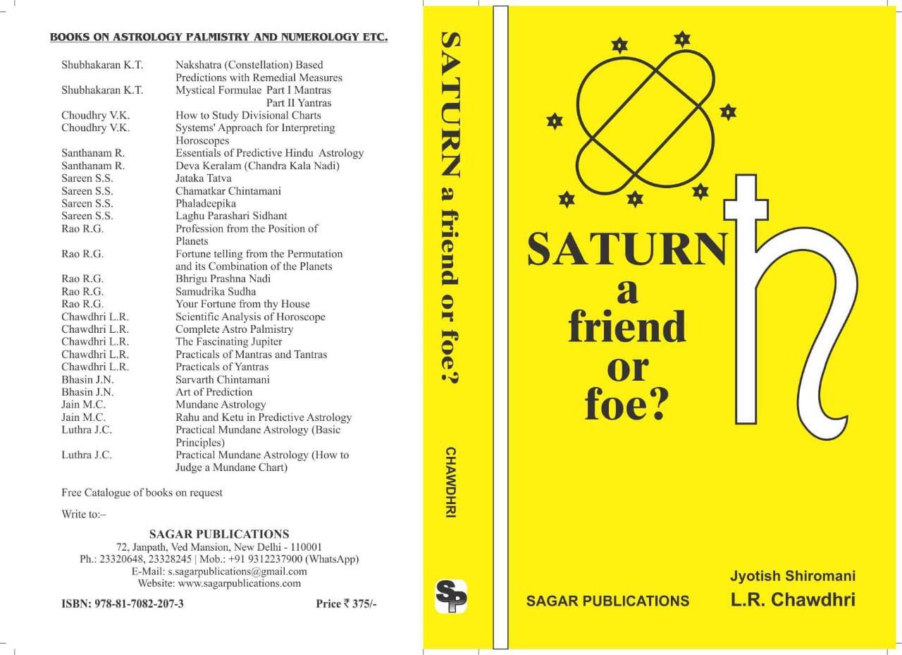 SATURN A FRIEND OR A FOE? Books
