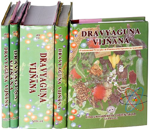 Dravyaguna Vijnana (Fundamental Principles of Pharmacotherapeutics in Ayurveda) (Set of 5 Volumes) Books