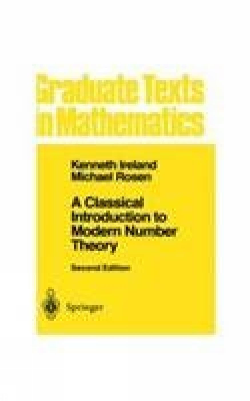 Product Image: Classical Introduction to Modern Number Theory